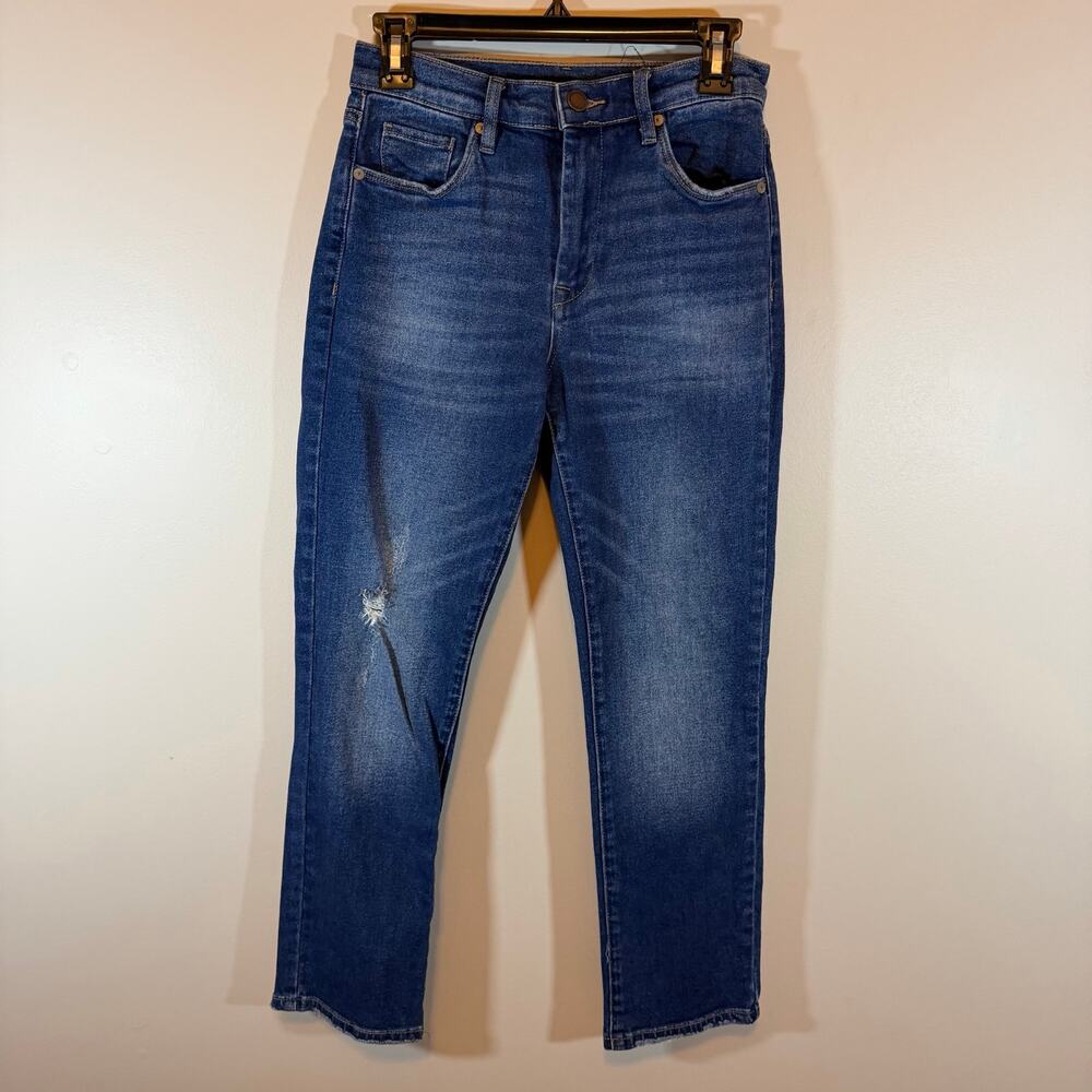 BlankNYC The Madison Crop High Rise Jeans Womens 27 Dark Wash Blue Casual Denim
